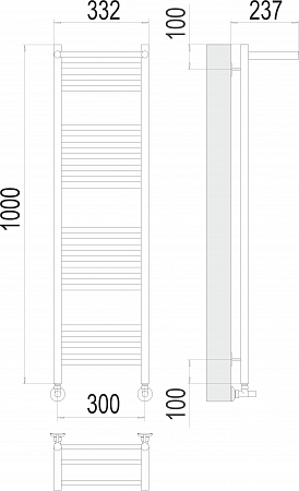 Аврора с/п П20 300х1000 Полотенцесушитель  TERMINUS Кирово-Чепецк - фото 3
