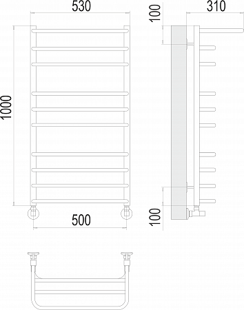 Арктур П10 500х1000 Полотенцесушитель  TERMINUS Кирово-Чепецк - фото 3