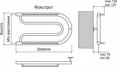 Фокстрот AISI 32х2 320х500 Полотенцесушитель  TERMINUS Кирово-Чепецк - фото 3