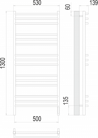 Соренто П15 500х1300 электро (sensor quick touch) Полотенцесушитель  TERMINUS Кирово-Чепецк - фото 3