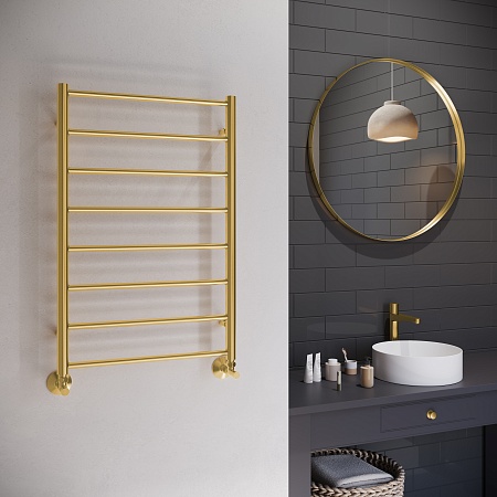 Аврора П8 500х800 Полотенцесушитель TERMINUS Брашированное золото Кирово-Чепецк - фото 3 Аврора П8 500х800 Полотенцесушитель TERMINUS Брашированное золото Кирово-Чепецк - фото 3