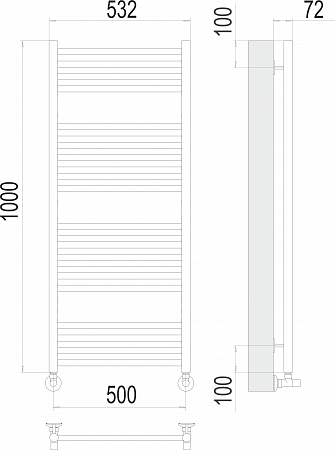 Аврора П20 500х1000 Полотенцесушитель  TERMINUS Кирово-Чепецк - фото 3