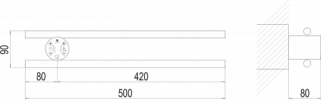 Полка Электро П2 КРУГ 500х90 NEW Кирово-Чепецк - фото 3