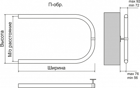 П-обр БШ 500х600 Полотенцесушитель  TERMINUS Кирово-Чепецк - фото 3