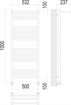Аврора с/п П20 500х1000 Полотенцесушитель  TERMINUS Кирово-Чепецк - фото 3
