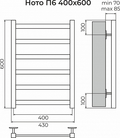 Ното П6 400х600 Полотенцесушитель TERMINUS Кирово-Чепецк - фото 3 Ното П6 400х600 Полотенцесушитель TERMINUS Кирово-Чепецк - фото 3