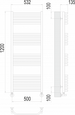 Виктория П22 500х1200 Полотенцесушитель  TERMINUS Кирово-Чепецк - фото 3