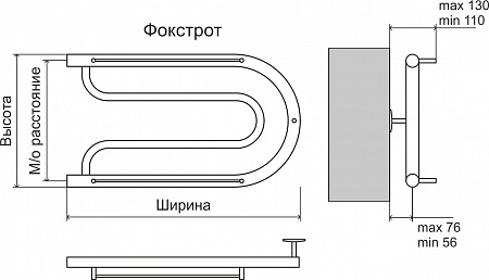 Фокстрот AISI 32х2 320х600 Полотенцесушитель  TERMINUS Кирово-Чепецк - фото 3