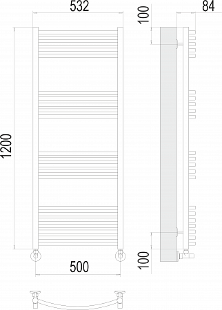 Классик П22 500х1200 Полотенцесушитель  TERMINUS Кирово-Чепецк - фото 3