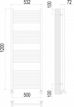 Аврора П22 500х1200 Полотенцесушитель  TERMINUS Кирово-Чепецк - фото 3